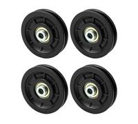 QWORK® 4 Pezzi Puleggia Palestra da 90 mm, Carrucola Palestra Resistente all'Usura per Attrezzature Fitness, Carico Massimo 450 kg, Adatta per Corde Fino a 7 mm