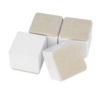 QWORK® 4 Pezzi rialzi per Letti da 50 mm, Acciaio al Carbonio Resistente, rialzi per mobili autoadesivi da 60 mm di Diametro, Supporta 500 kg per Gamba, Bianco