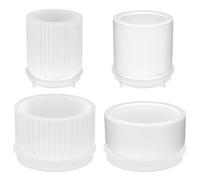 QWORK® 4 Pezzi Stampi Silicone per Resina, Stampi Silicone Antiaderente con Coperchio per Resina Epossidica, per Vasi, Portacandele, Decorazioni Creative