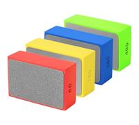 QWORK® 4 Pezzi tamponi per lucidatura a mano, 60#, 100#, 200#, 400# tamponi levigatura, per piastrelle, granito, marmo, ceramica