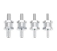 QWORK® 4 Pezzi Valvole di ritegno in alluminio,unidirezionali, adatte per acqua, gasolio e benzina, da 6, 8, 10 e 12 mm