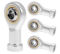 QWORK® 4 Pz 6mm Cuscinetto Estremità Stelo, M6 x 1.0 Rod End Bearing Filettatura Femmina Autolubrificante
