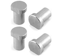 QWORK® 4 Pz Cani da Banco Acciaio Inossidabile per Piallatura di Posizionamento per Panco da Lavoro Adatta a Fori da 20 mm
