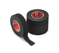 QWORK 4 Rotoli Nastro Isolante in Tessuto, Nastro per Cablaggio Automobilistico Resistente alle Alte Temperature per la Copertura dei cablaggi, Protezione Contro Le Alte Temperature, Nero, 19mm x 20 M