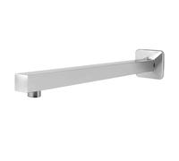 QWORK® 40cm Braccio doccia in acciaio inossidabile, finitura cromata lucida, attacco universale da 1/2", per soffione doccia a pioggia per bagno