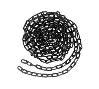 QWORK® 5 m x 6 mm Catena Plastica per il Parcheggio e il Controllo della Folla (Nero)