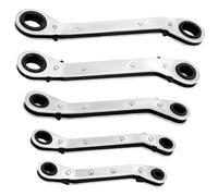 QWORK® 5 Pezzi Chiavi a Cricchetto, Chiave a Cricchetto a Doppio Anello 6-21 mm, Set Chiavi Inglesi Metriche