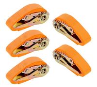 QWORK® 5 Pezzi cinghie a cricchetto, 2.5cmx2m cinghia di ancoraggio resistente alle intemperie, per kayak, tavola da surf, bicicletta, moto, auto