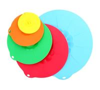 QWORK® 5 Pezzi Coperchi a Ventosa in Silicone, Copertura per Ciotola, Antipolvere Riutilizzabili, Cinque Diverse Dimensioni