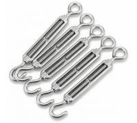 QWORK® 5 Pezzi M5 Tenditore (gancio E Occhio), Tenditori In Acciaio Inossidabile 304, Tenditore Filo