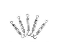 QWORK 5 Pezzi M6 Tenditore (gancio E Occhio), Tenditori In Acciaio Inossidabile 304, Tenditore Filo