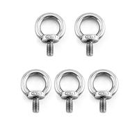 QWORK® 5 Pezzi M8 Bulloni ad Occhiello, M8 Bullone per Sollevamento Filettato Maschio Acciaio Inossidabile 304 per Sollevamento Vivente (120KG)