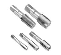 QWORK® 5 pezzi Set di Maschi a Tubo in acciaio, BSP da 55 gradi, adatto per giunti di tubi dell'acqua, riparazioni auto e macchinari, G1/8 G1/4 G3/8 G1/2 G3/4