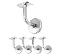 QWORK® 5 Pezzi Supporto per Corrimano in Acciaio Inossidabile per Corrimani Interni ed Esterni - 60x60 mm
