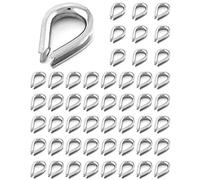 QWORK® 50 Pezzi 3mm Ditale per Cavo Acciaio da 2.5mm-3mm Diametro (M3)
