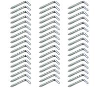 QWORK® - 50 pezzi 40 mm x 16 mm a forma di L Gancio a vite,viti ad angolo retto in acciaio al carbonio