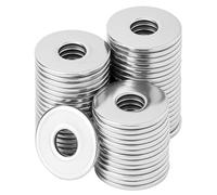 QWORK® 50 Pezzi M6 x 18 mm rondelle, rondella piatta in acciaio inossidabile 304, per viti e bulloni