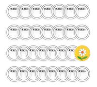 QWORK® 50 Pezzi Spille Personalizzabili - 38mm - Spille di Acrilico Trasparente per Decorazione e Artigianato