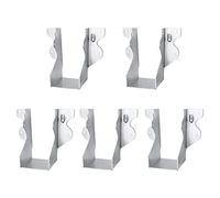 QWORK® 50 x 95 mm Staffa in Acciaio Zincato, Joist Hanger per Travi per Costruzione Esterna, 5 Pezzi