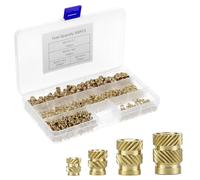 QWORK® 500 pezzi assortimento di inserti filettati in ottone - dadi a impronta M2/M3/M4/M5 per stampa 3D e parti in plastica