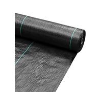 QWORK® 50m x 2m Telo Pacciamatura 100g/m² - Telo Anti Erbacce Permeabile, Stabilizzazione UV, Extra Resistente allo Strappo - per Giardino, Aiuole, Sentieri