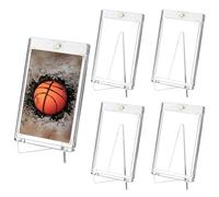 QWORK® 5Pcs 35PT Custodie Magnetiche per Carte, Proteggi Carte Sportive Con 5 Supporti, Acrylic Magnetic Trading Card