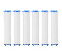 QWORK® 6 Pack Filtri Doccia 9,5 x 2 cm in Cotone PP per Rimozione Cloro e Batteri - Filtro Doccia Anticalcare per Soffioni