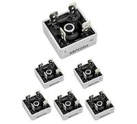 QWORK® 6 PCS Diodi raddrizzatori a ponte, onda intera in metallo monofase per applicazioni elettroniche di potenza, KBPC2504 400V 25A
