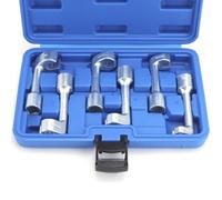 QWORK® 6 pezzi Inserto chiave a bussola per iniettori diesel, dimensioni 12/14/16/17/18/19 mm, attacco 12,5 mm (1/2 pollice), set di chiavi ad anello aperto