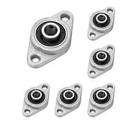 QWORK® 6 Pezzi KFL08 Supporto Cuscinetti A Sfera, Cuscinetto A Blocchetto Di Cuscino Da 8 mm, Lega Di Zinco, Per Stampante 3D