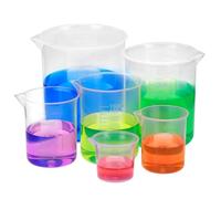 QWORK® 6 Pezzi misurini in plastica, 25 ml, 50 ml, 100 ml, 150 ml, 300 ml e 500 ml