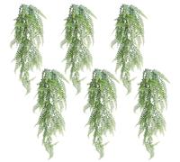 QWORK® 6 pezzi piante artificiali sospese felce rampicante, foglie di edera finte realistiche, piante decorative per feste, matrimoni e casa