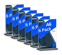 QWORK® 6 Pezzi Porta Menu da Tavolo in Acrilico - A6 - per Poster Menu Brochure Presso Uffici Negozi Hotel Ristoranti Fiere Matrimoni