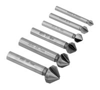 QWORK® 6 Pezzi Svasatore 90°, 6.3-20.5 mm Punta da Trapano Svasatore in Acciaio HSS, Svasatore Metallo per Legno, Metallo, Plastica