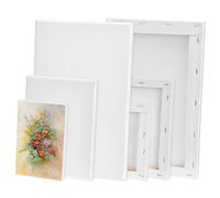 QWORK® 6 Pezzi Tele dipingere, tele artistiche 30x20, 20x15, 15x10 cm, tela dipingere con cornice, per olio, acrilico, acquerello