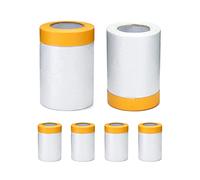 QWORK® 6 Pezzi Telo Protettivo Per Pittura, Plastica Telo Di Copertura, Antipolvere E Impermeabili, 55 Cm * 20 M, Per Dipingere, Decorare