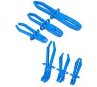 QWORK® 6 pz. Set di pinze per fascette stringitubo - pinze di serraggio per utensili automobilistici per tubi flessibili del carburante, tubi di raffreddamento e freni
