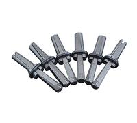 QWORK® 6 Set cuneo da incastro per uso industriale 14 mm e linguette utensili manuali in calcestruzzo, marmo, granito, roccia.