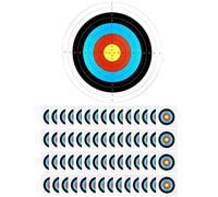 QWORK® 60 Fogli Bersagli per Tiro con L'Arco 40 cm x 40 cm Volti per Bersaglio in Carta Accessori per Tiro con L'Arco