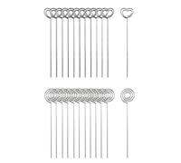 QWORK® 60 Pezzi Clip Memo Metallo, Clip di Portafoto Clip di Numero di Tabella per Matrimonio Festa Decorazione Torta - Forma Rotonda e Cuore