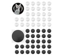 QWORK® 60 Pezzi di cabochon in Vetro Vuoti e magneti Rotondi con Autoadesivo per l'artigianato, Piccoli magneti per Frigorifero e Lavagna Bianca