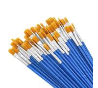 QWORK® 60 pezzi pennelli piatti, 7 mm pennelli pittura, per pittura di dettagli, pittura ad acquerello