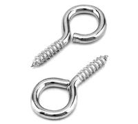 QWORK® 60 pezzi viti ad occhiello, 40 * 19 mm, viti ad anello, zincati, per tende hardware articoli artigianali