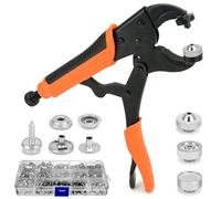 QWORK® 60 set bottoni a pressione con 3 matrici intercambiabili e pinza di fissaggio - per la riparazione di coperture per barche, tele, teloni