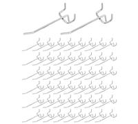 QWORK® 60X ganci per pannello forato portautensili, ganci da parete per attrezzi per espositori di vendita (10 cm)