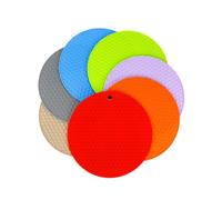 QWORK 7 Pezzi Sottopentola in Silicone, Presine Da Cucina Forma Di Alveare, Resistente Al Calore Fino A 230 °C