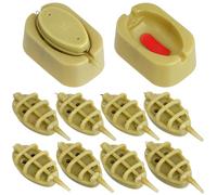 QWORK® 8 Pezzi Alimentatori per la Pesca alla Carpa con 2 Stampi a Rilascio Rapido, 15g 20g 25g 35g 30g 40g 50g 60g