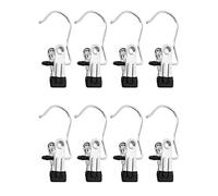 QWORK® 8 Pezzi Appendini con Oinze Anti Scivolo, Grucce Appendiabiti in Acciaio Inox con Pinze per Viaggi, Armadio, Pantaloni, Scarpe, Asciugamano