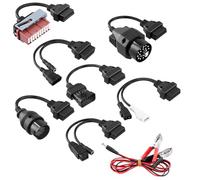 QWORK® 8 Pezzi Cavo Adattatori Diagnostico OBD Set, Dispositivo Diagnostico OBD per Auto, Cavo Diagnostico Universale OBD2 OBD1