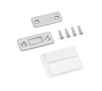 QWORK® 8 Pezzi Chiudiporta Calamita Adesivo, Chiusura Magnetica Ultra Sottile per Ante Mobili Armadio Chiusure Cucina, Viti Incluse